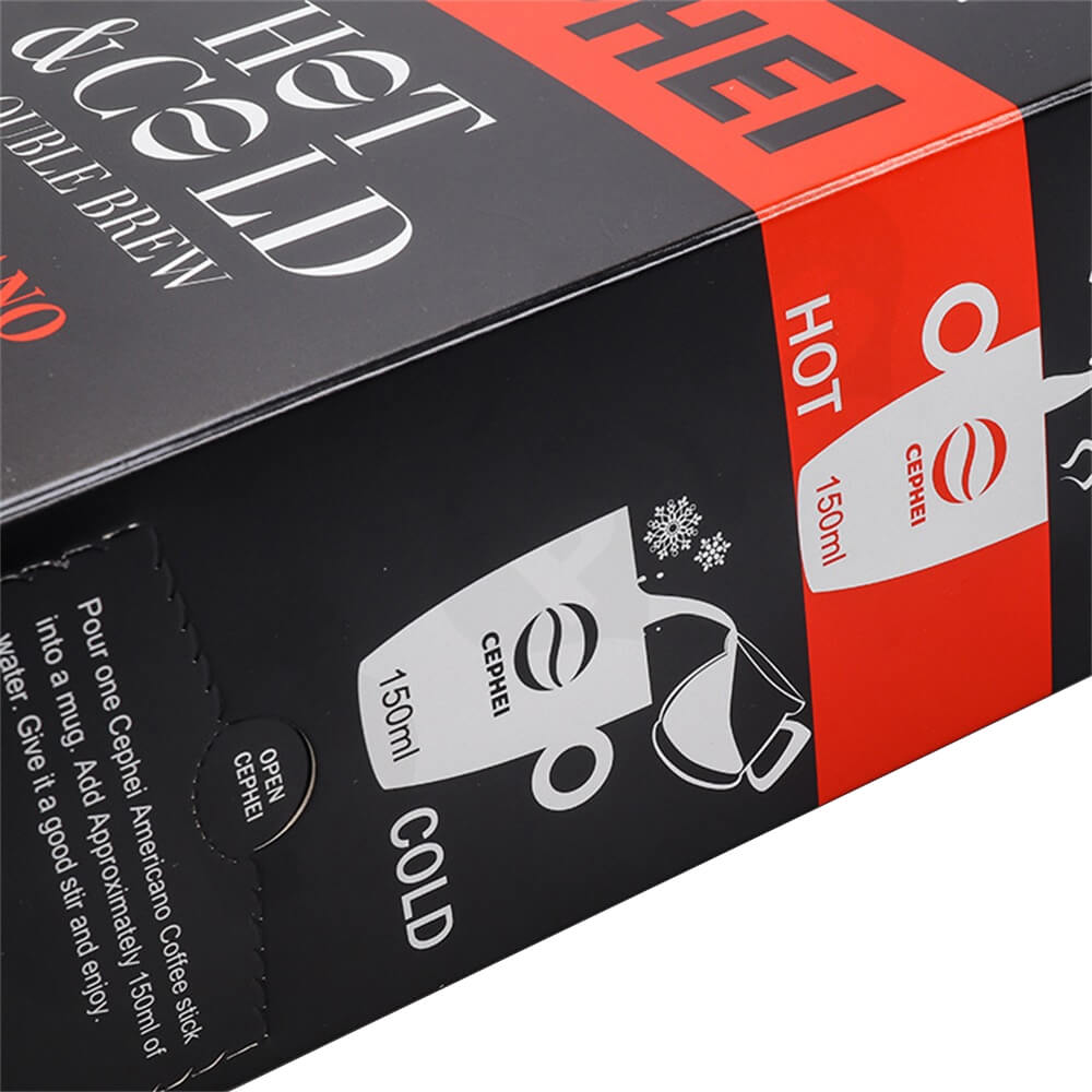 Americano Coffee Powder Packaging Box With Handle Side View Four