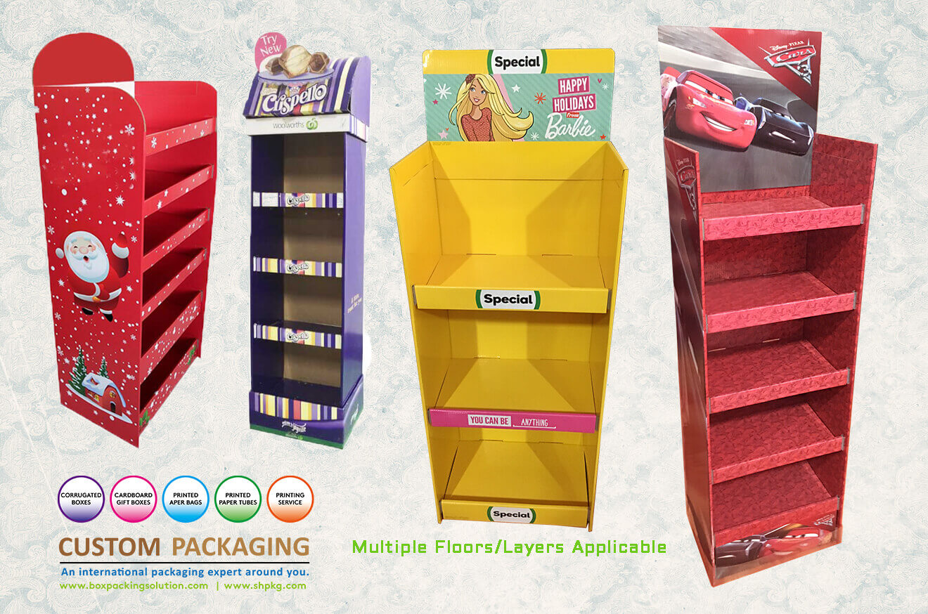 Applicable floors and layers on Custom Cardboard Floor Stands
