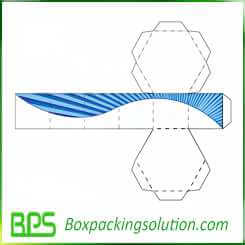 big round box with lid and bottom design template