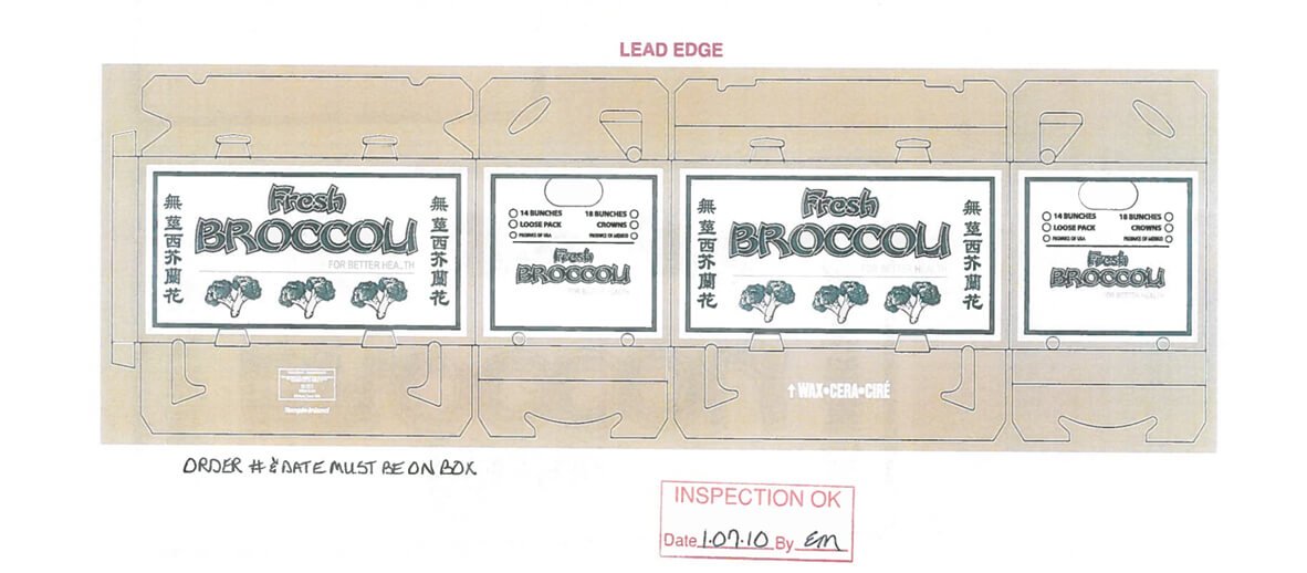 Broccoli box design work
