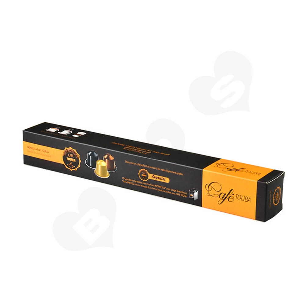 Cardboard Box For Coffee Capsules Side View One
