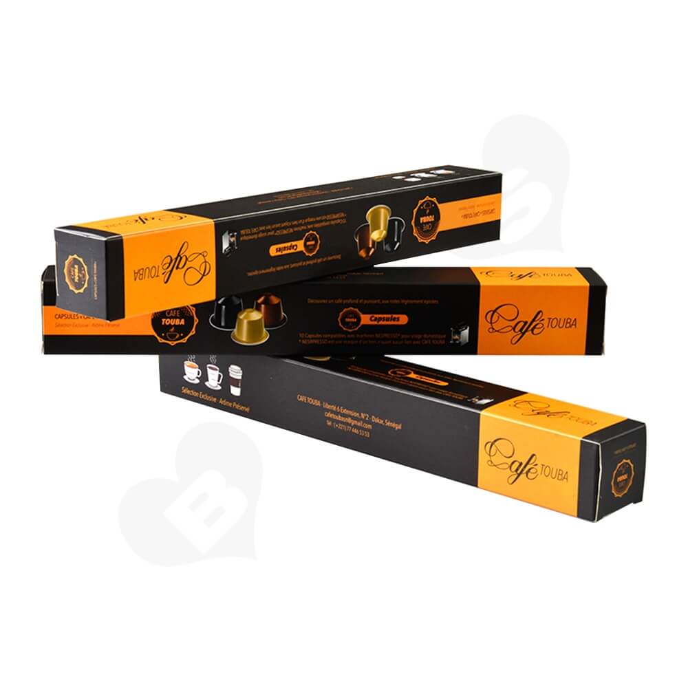 Cardboard Box For Coffee Capsules Side View Three