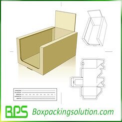 cardboard counter display die line template