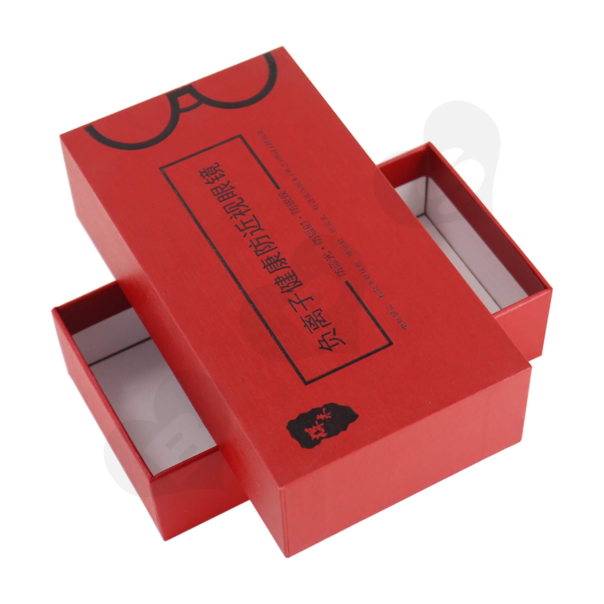 Cardboard Foil Stamping Rigid Set-Up Box For Packing Anti-Myopia Glasses Side View Four