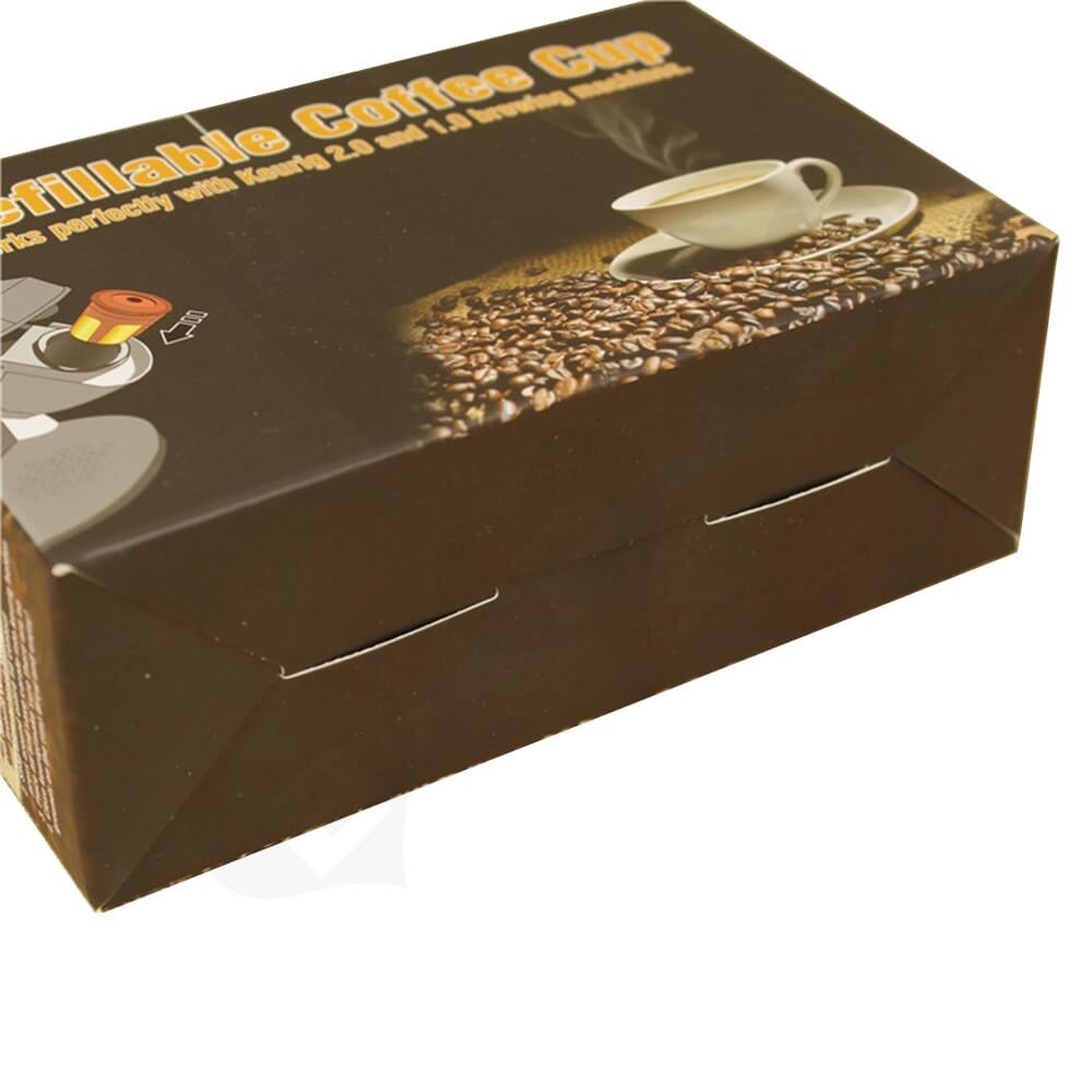 Cardboard Folding Carton For Refillable Coffee Cup Side View Four