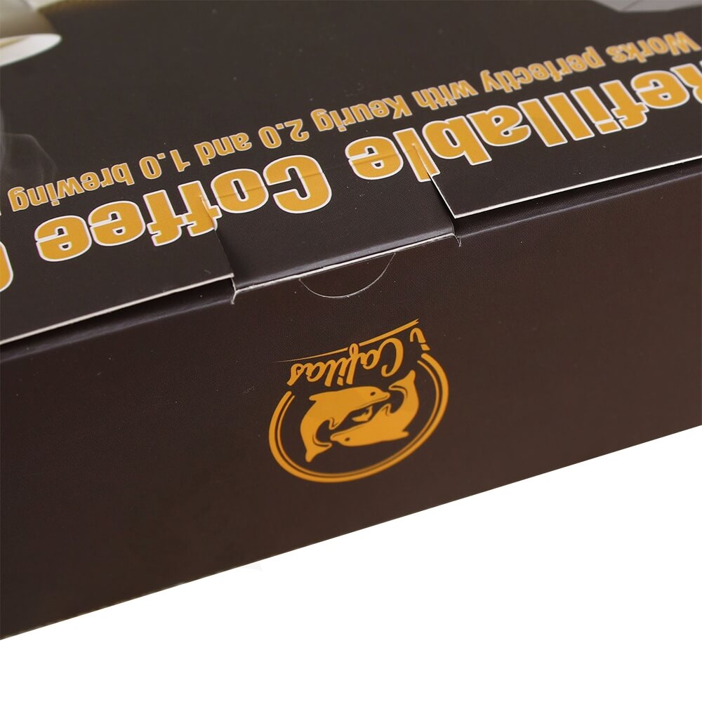 Cardboard Folding Carton For Refillable Coffee Cup Side View Two