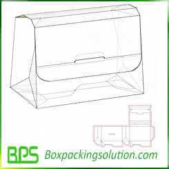 cardboard suitcase packaging design template