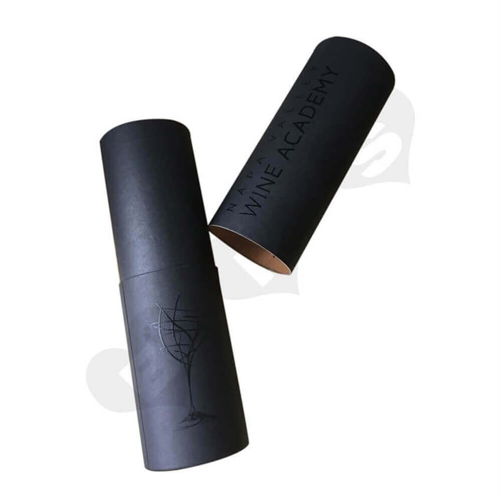 Cardboard Wine Cylinder Tube Side View Three