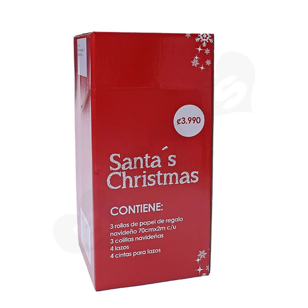 Christmas Decoration Products Shipping Box With Perforation Line Side View One