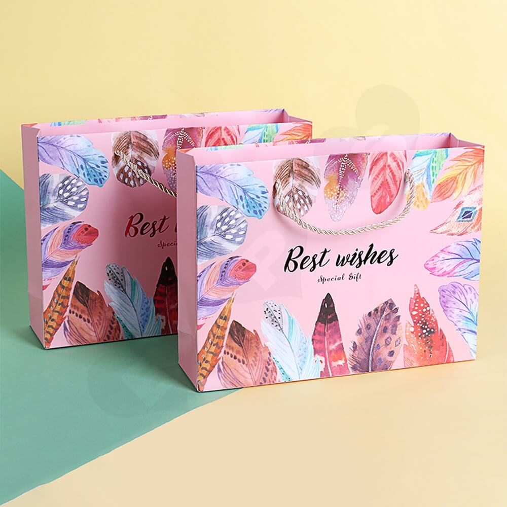 Christmas Gift Packaging Box And Bag Side View Three