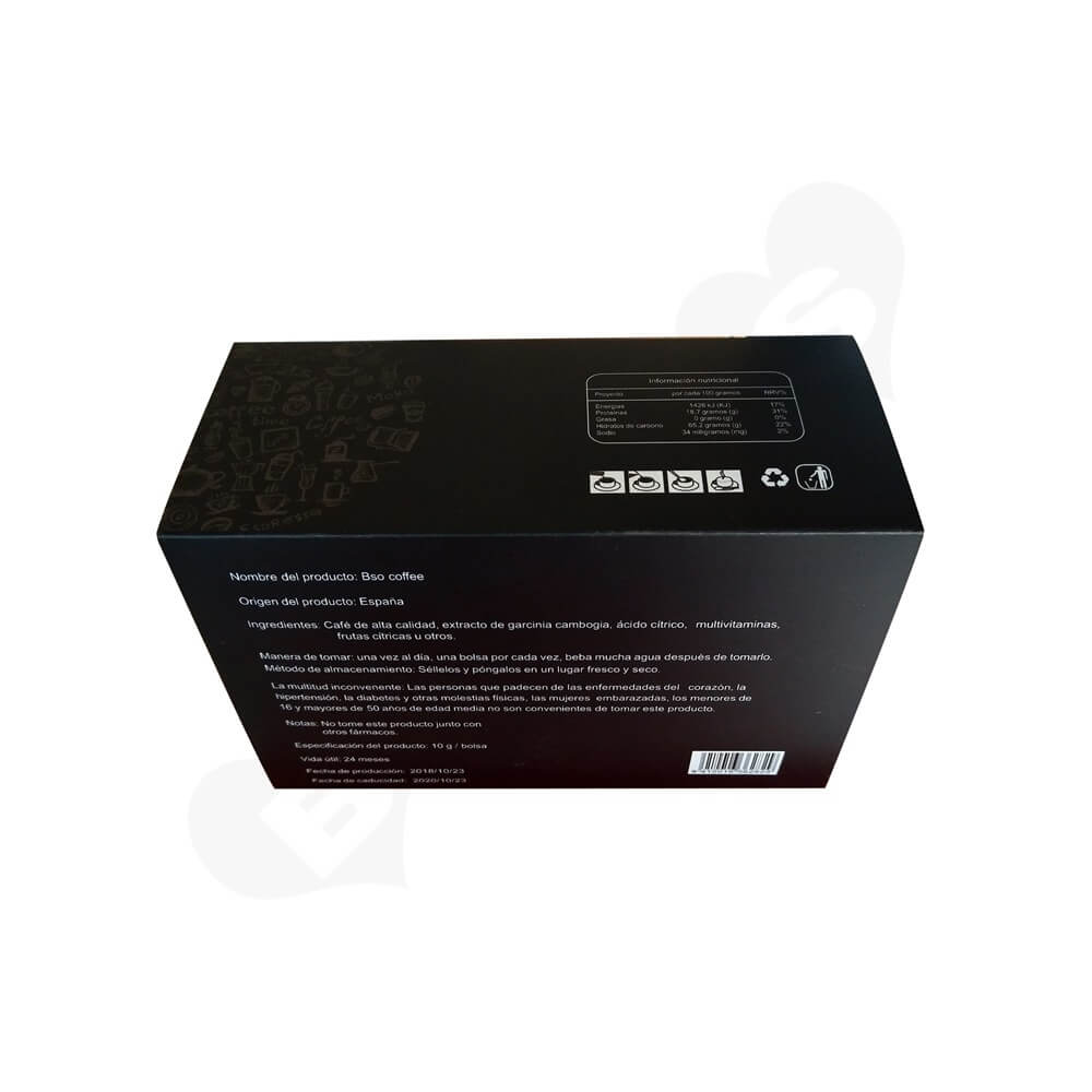 CMYK Printed Sliding Box For Coffee Powder Side View Five
