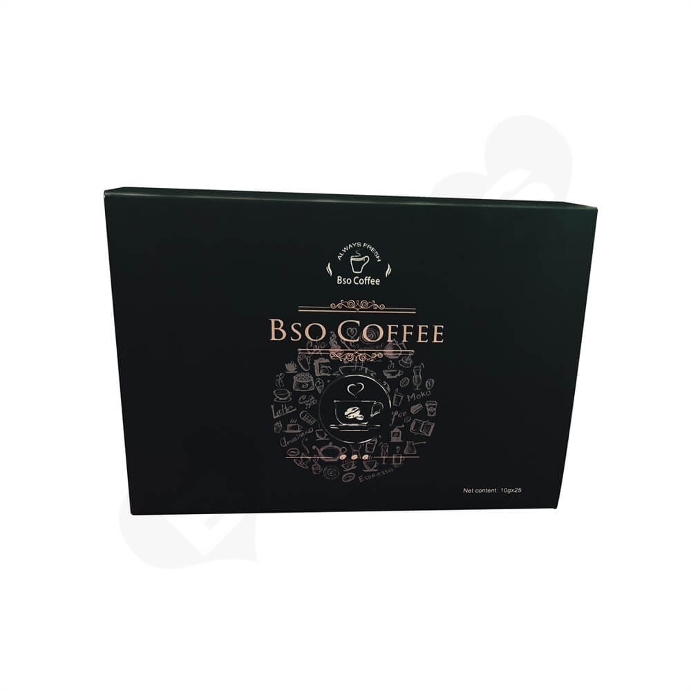 CMYK Printed Sliding Box For Coffee Powder Side View Four