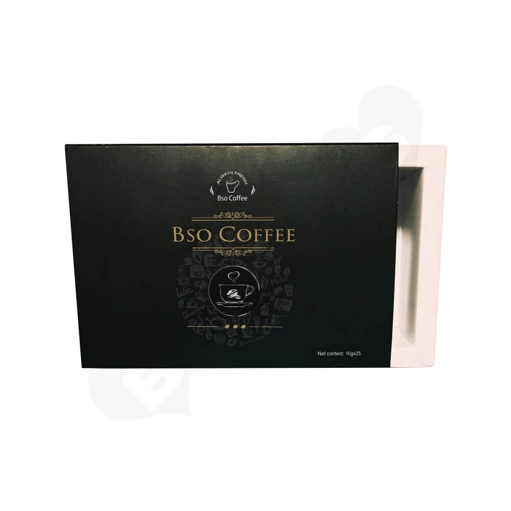 CMYK Printed Sliding Box For Coffee Powder Side View One