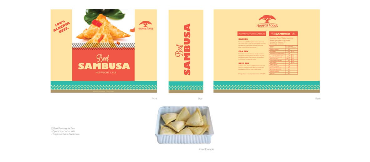 Cold sambusa packaging design