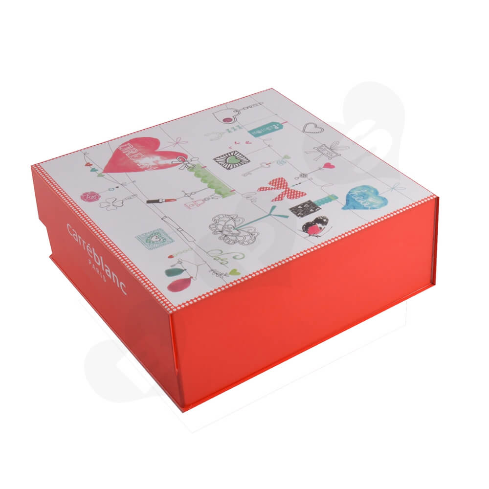 Collapsible Gift Box For Christmas Apparel Side View One
