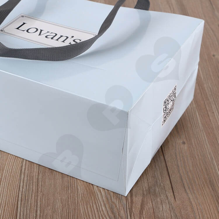 Color Printed Cardboard Shopping Bag For Shoe side view four