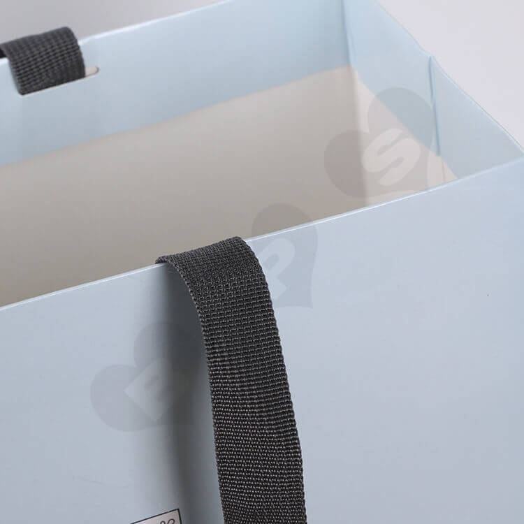 Color Printed Cardboard Shopping Bag For Shoe side view two