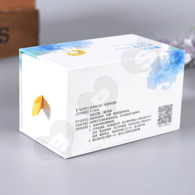 Color Printed Rigid Gift Box For Medical Band-Aid side view five