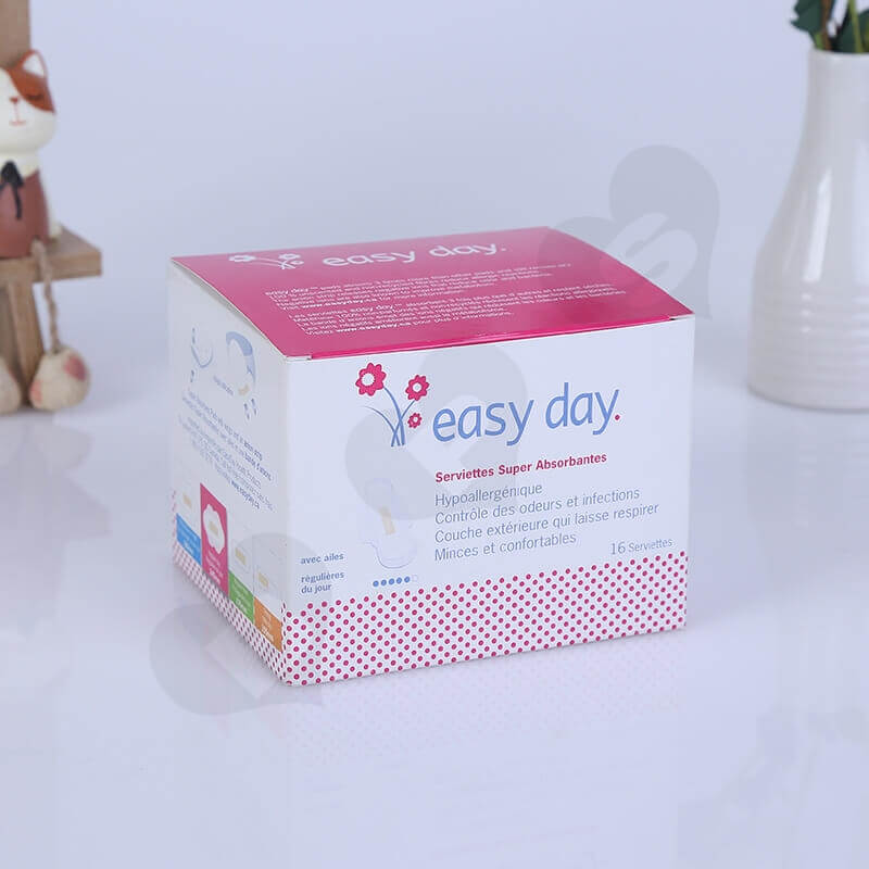 Color Printing Retail Box For Sanitary Napkins side view eight