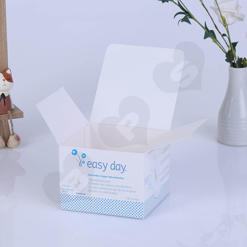 Color Printing Retail Box For Sanitary Napkins side view