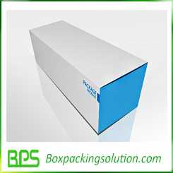 colored base and white sleeve packaging box design