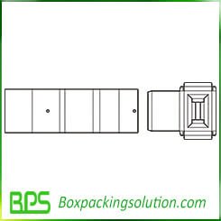 corrugated box with insert template