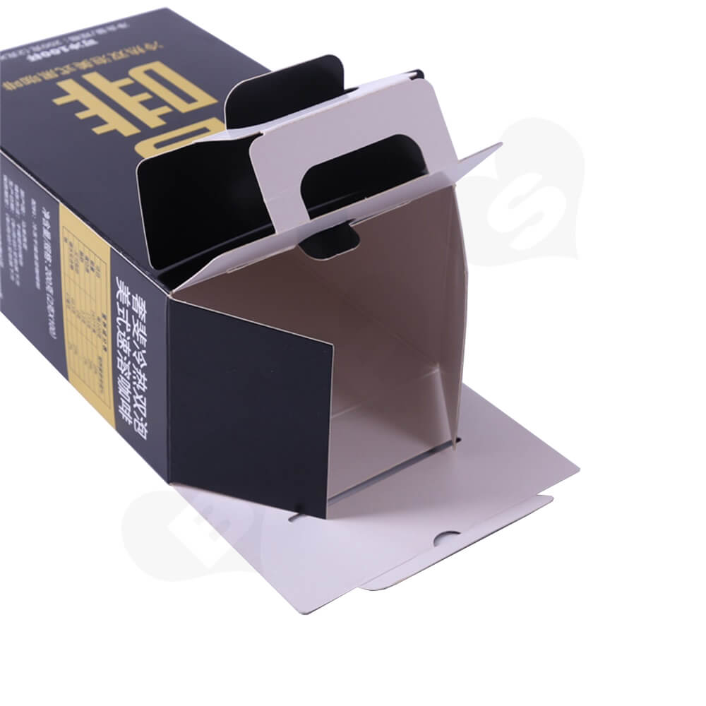 Corrugated Cardboard Box With Handle For Coffee Powder Side View Four