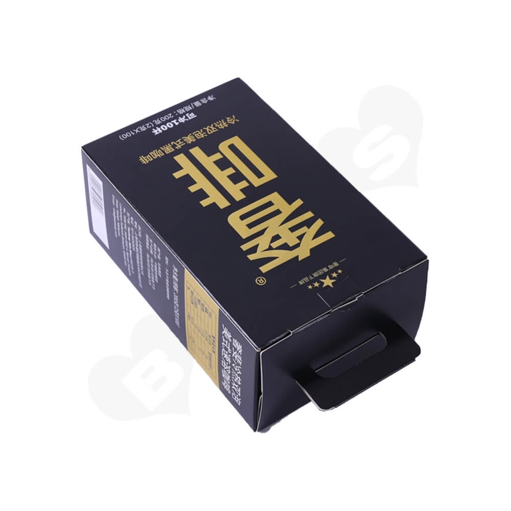 Corrugated Cardboard Box With Handle For Coffee Powder Side View Two