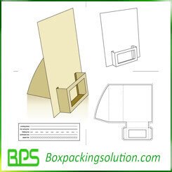 counter display board die line template design