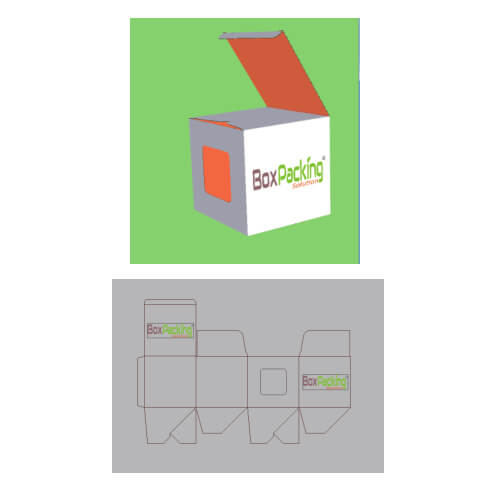 cubic shape cosmetic packaging box design