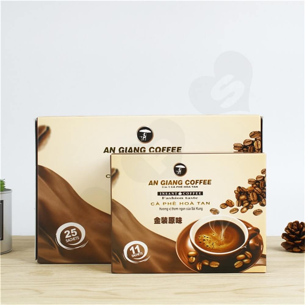 Custom Branded Paper Box For Coffee Powder Side View Four