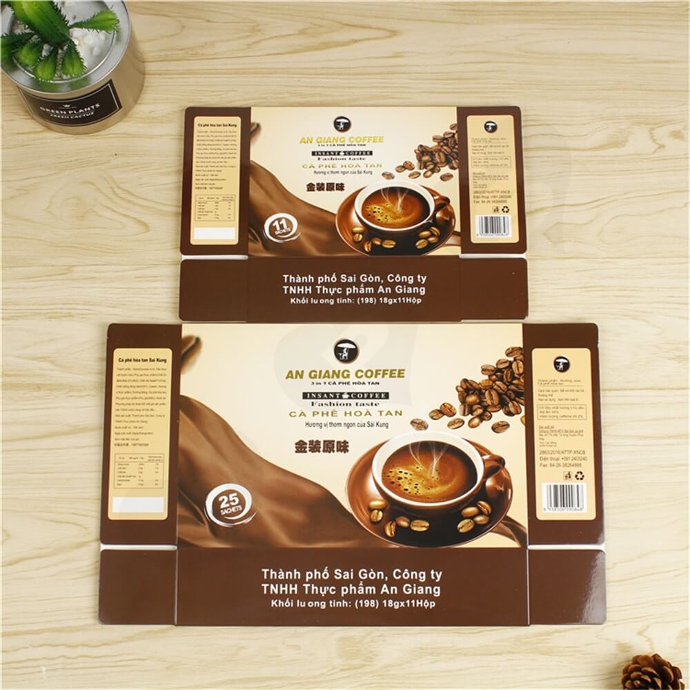 Custom Branded Paper Box For Coffee Powder Side View Three