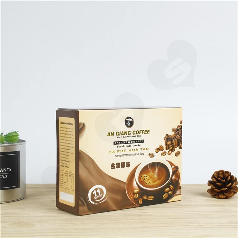 Custom Branded Paper Box For Coffee Powder Side View Two