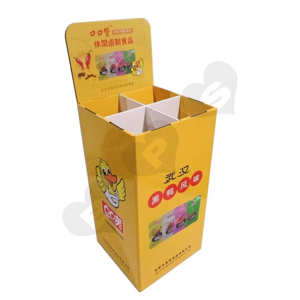 Custom Corrugated Dump Bin for Food Sideview One