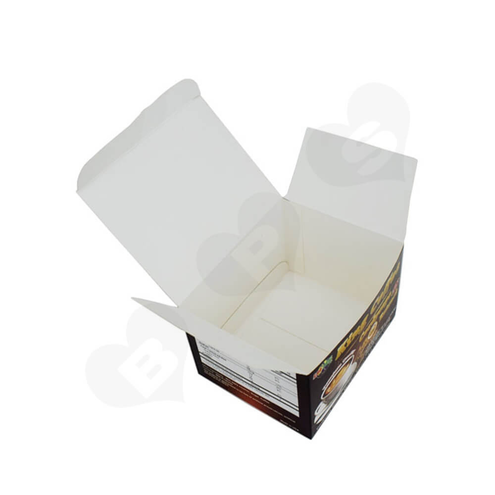 Custom Folding Box For Instant Coffee Powder Side View Four