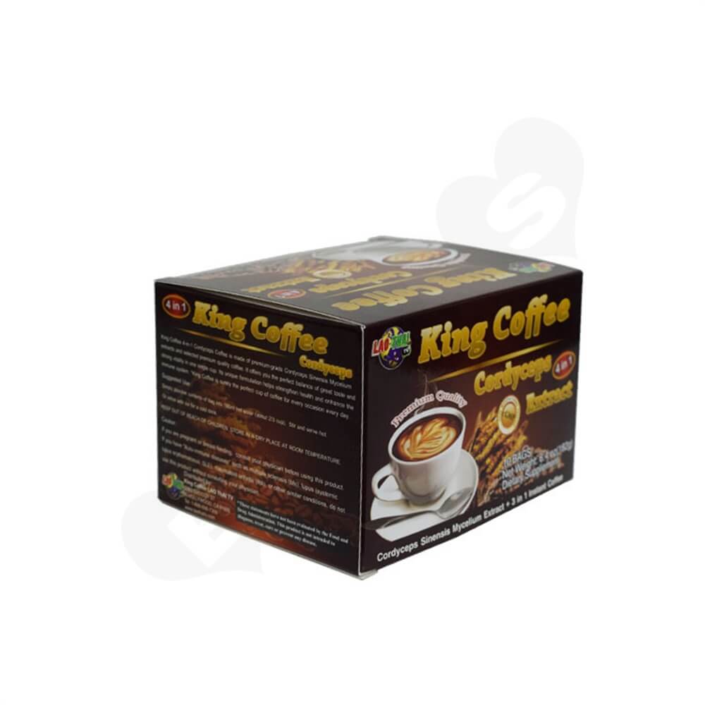 Custom Folding Box For Instant Coffee Powder Side View Two