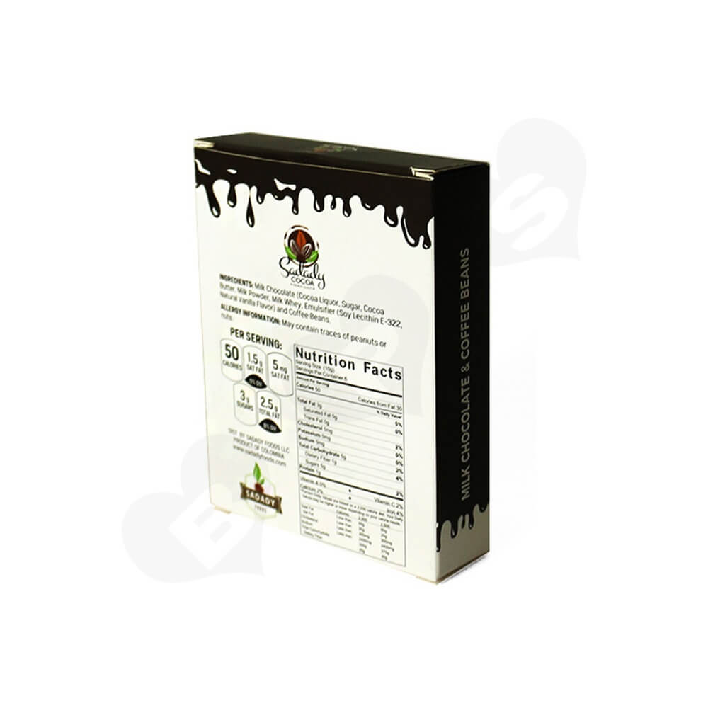 Custom Folding Carton Box For Milk Coffee Bean Side View Five