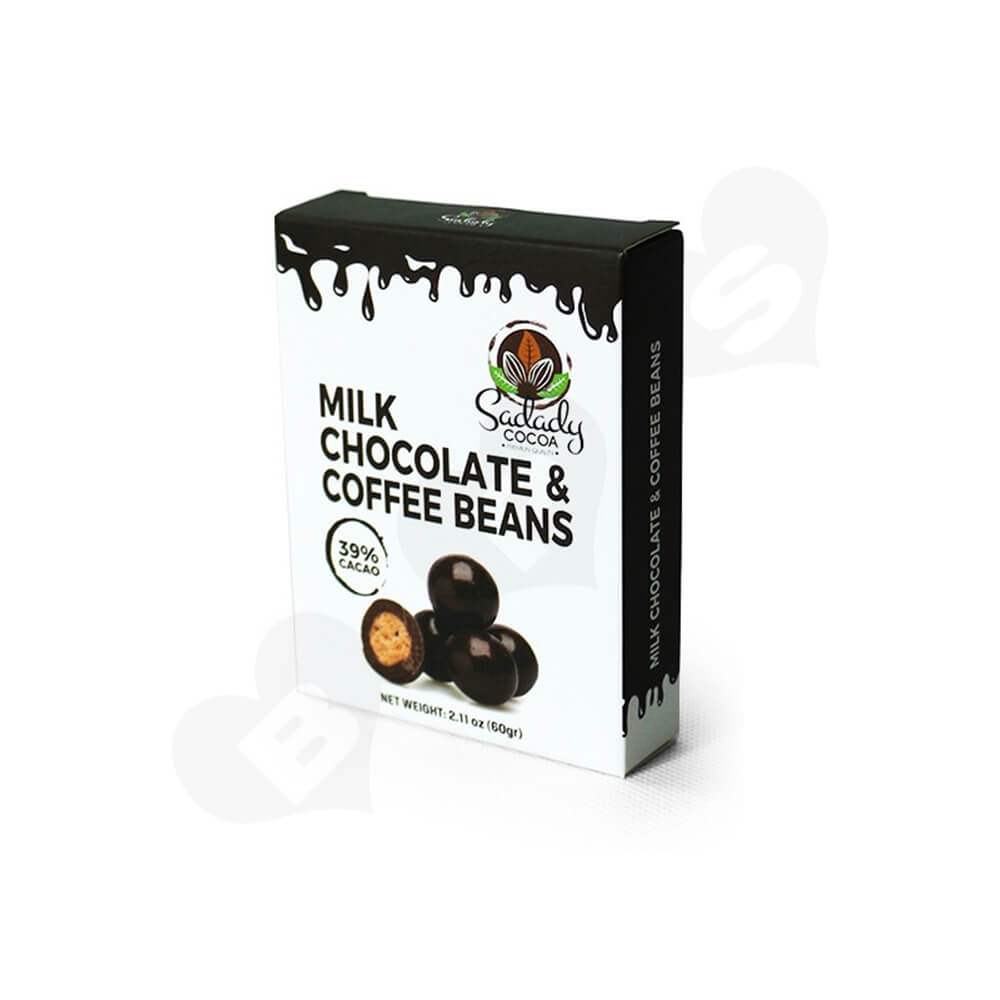 Custom Folding Carton Box For Milk Coffee Bean Side View Two