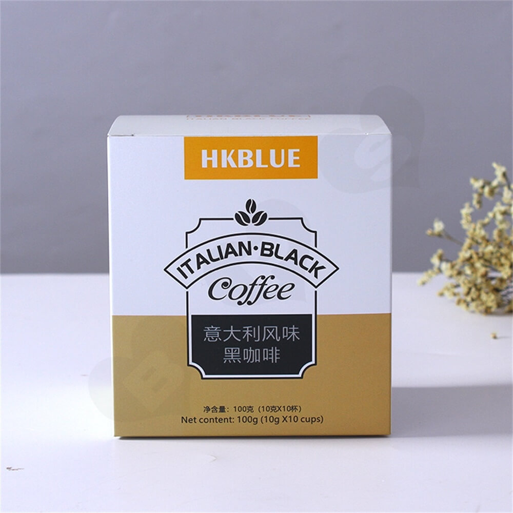 Custom Folding Carton For Italian Coffee Powder Side View Five