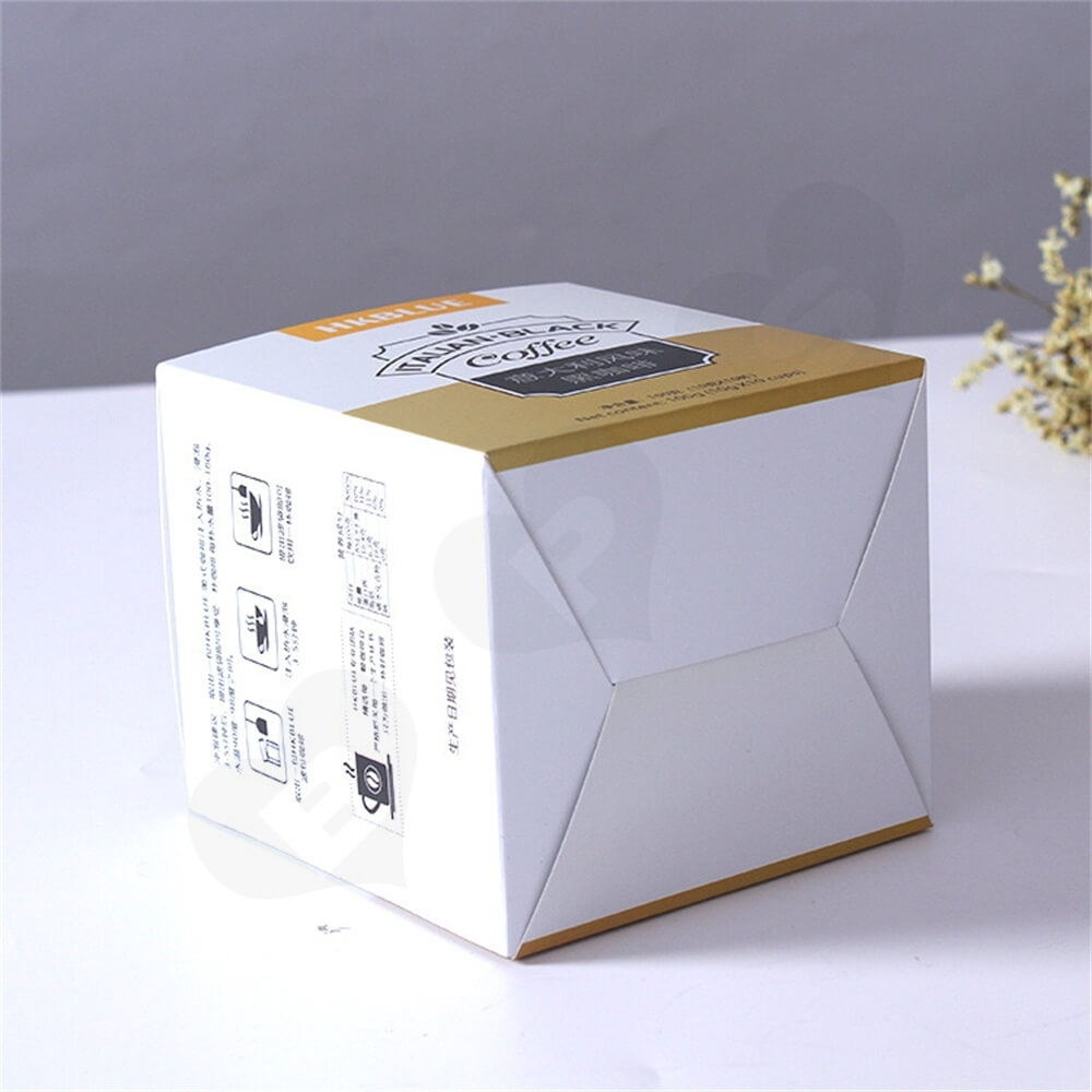Custom Folding Carton For Italian Coffee Powder Side View Two