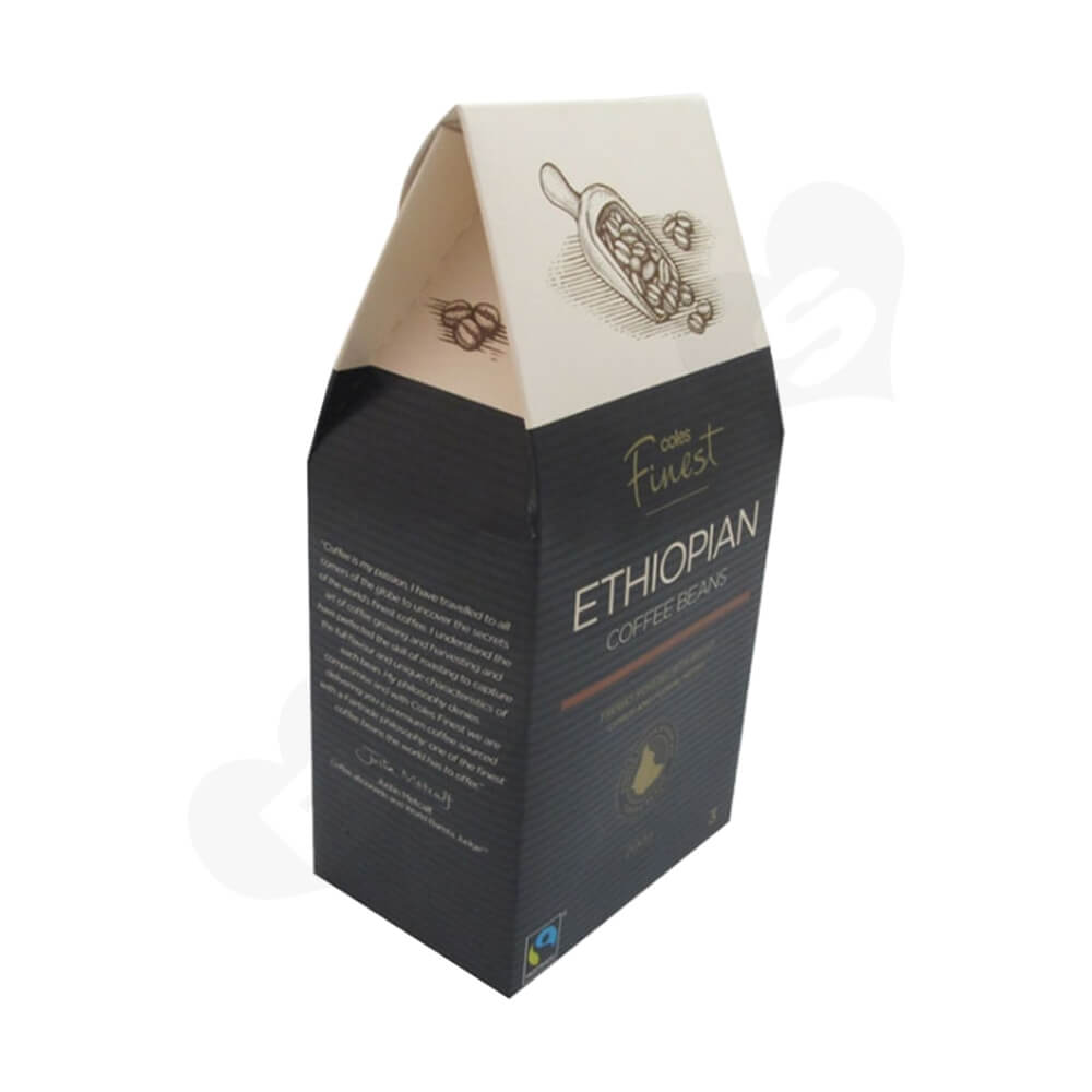 Custom Gable Top Box For Coffee Beans Side View Five