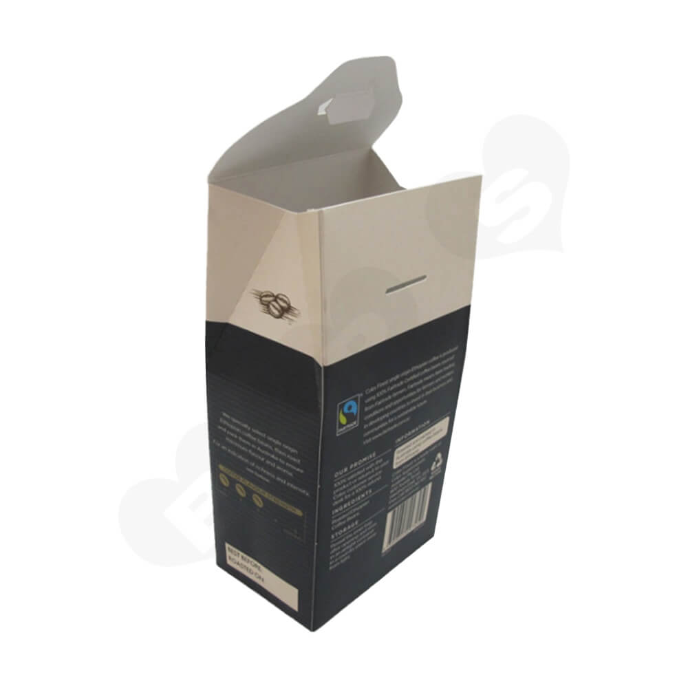 Custom Gable Top Box For Coffee Beans Side View Four