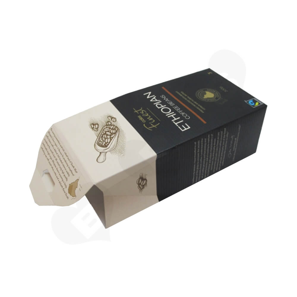 Custom Gable Top Box For Coffee Beans Side View Two