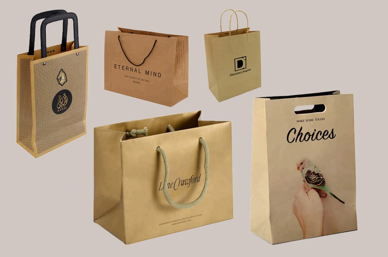 Custom Kraft Paper Shopping Bags