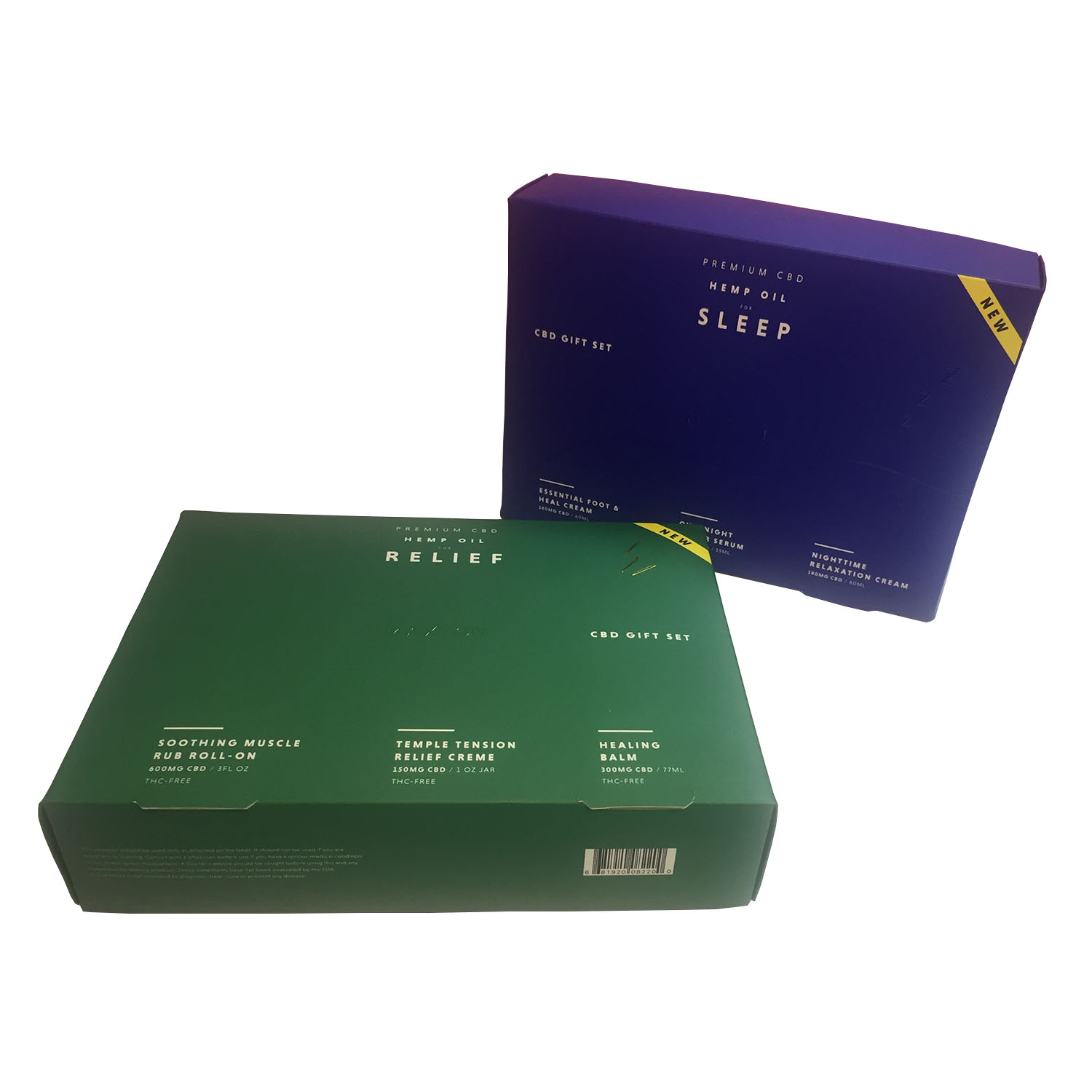 Custom Lift Off Lid Cardboard Box With Insert For CBD Gift Set Side View 1
