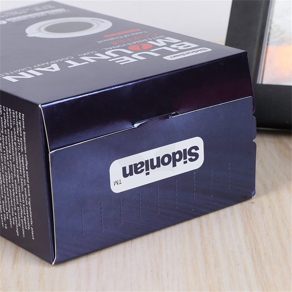 Custom Matte Printed Folding Carton For Coffee Powder Side View Five