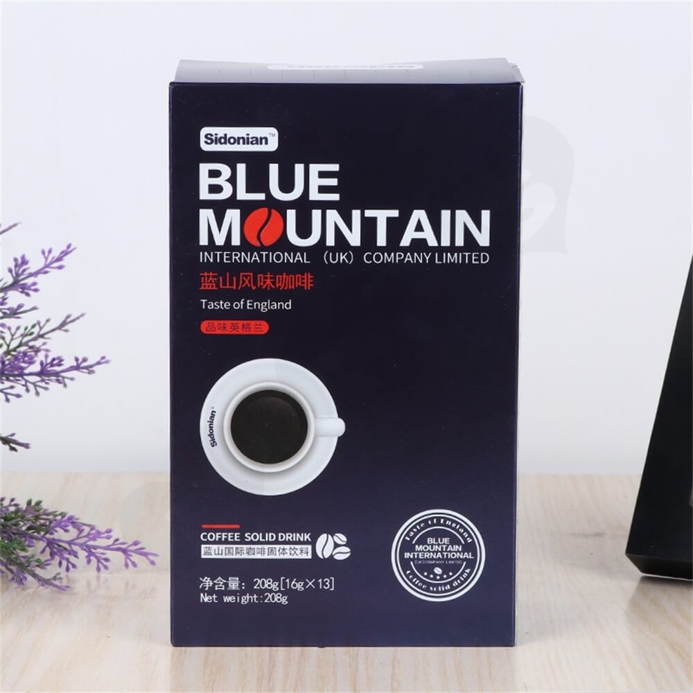 Custom Matte Printed Folding Carton For Coffee Powder Side View Three