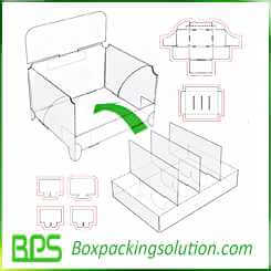 custom printed corrugated displays with divider design template