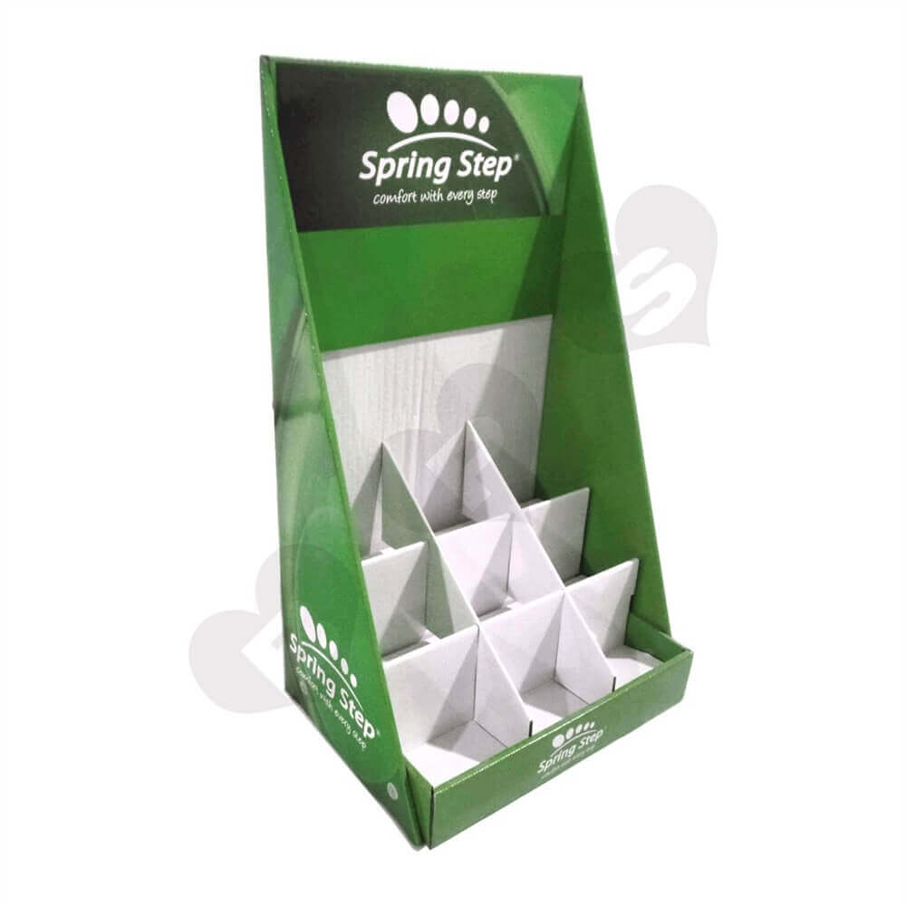 Custom Printed Counter Display For Shoes Sideview Two