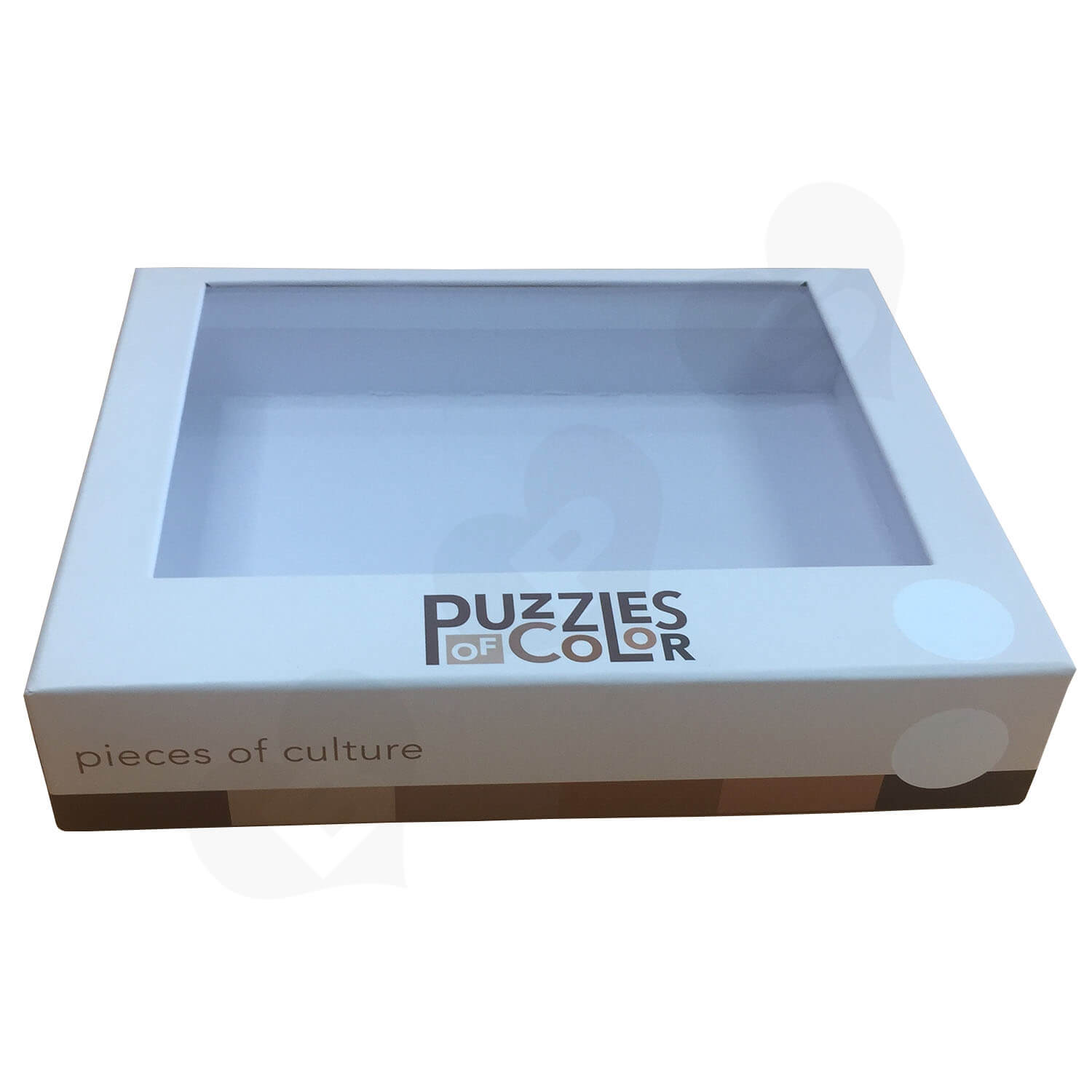 Custom Printed Lift off Lid Puzzle Boxes With PVC Window Side View 6